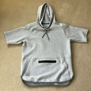 Evoshield short sleeve baseball hoodie, light grey color.